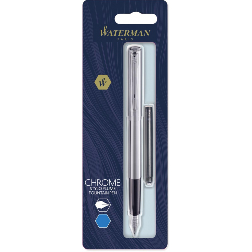 Waterman stylo plume Allure, pointe fine, blister, chroom