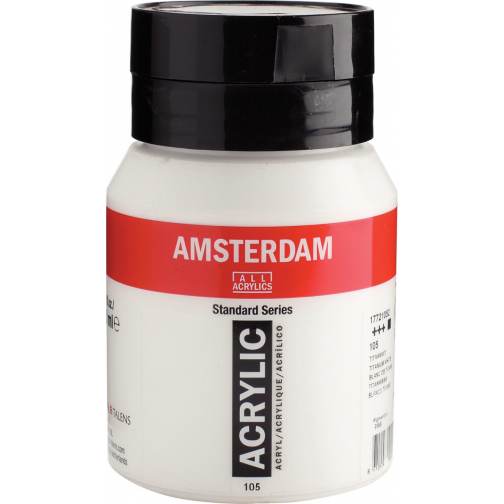 Amsterdam peinture acrylique, bouteille de 500 ml, blanc de titane