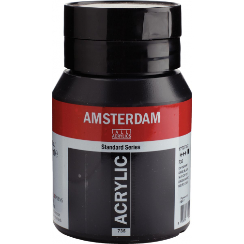 Amsterdam peinture acrylique, bouteille de 500 ml, noir oxyde