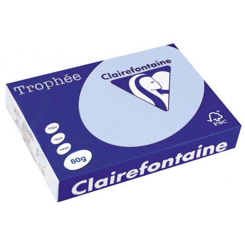 Clairefontaine Trophée papier couleur, A4, 80 g, 500 feuilles, bleu