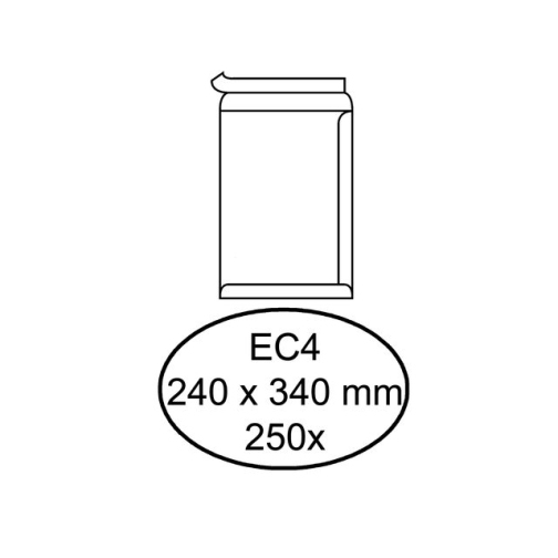 Envelop Hermes akte EC4 240x340mm zelfklevend wit 250stuks