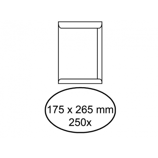 Envelop akte IEZZY 175x265mm zelfklevend 100gr wit