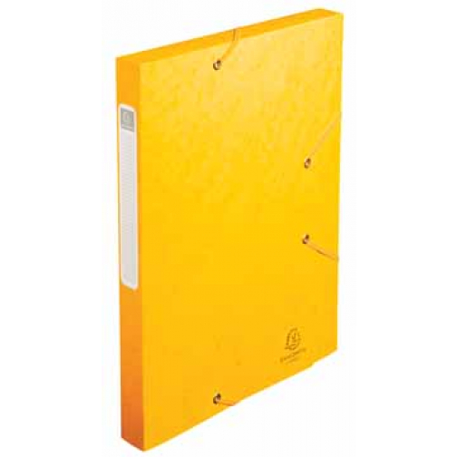Exacompta Boîte de classement Cartobox dos de 2,5 cm, jaune, épaisseur 5/10e