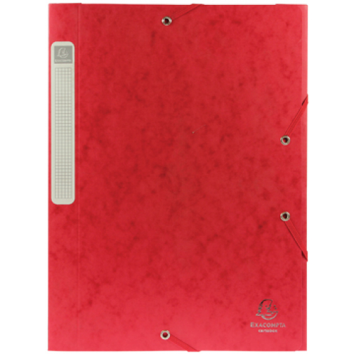 Exacompta Boîte de classement Cartobox dos de 2,5 cm, rouge, épaisseur 5/10e