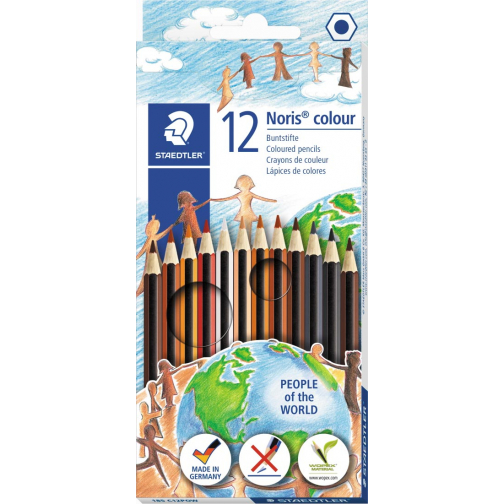 Staedtler crayons de couleur Noris Club People Of The World 12 crayons de couleurs