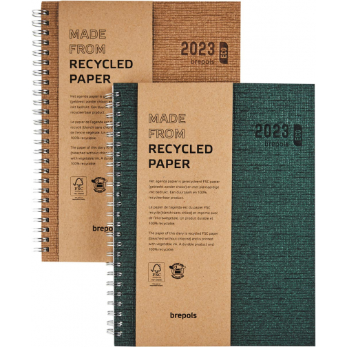Brepols agenda Ecotiming, Kazar, assorti, 2026, à reliure spirale