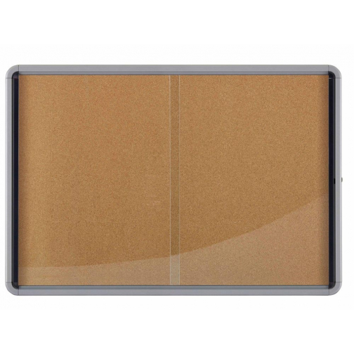 Nobo Premium Plus vitrine intérieure, porte coulissante avec serrure, liège, 18 x A4
