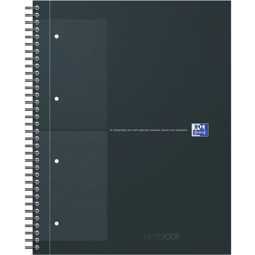 Oxford INTERNATIONAL notebook Action 30 ans, 160 pages, ft A4+, quadrillé 5 mm, noir
