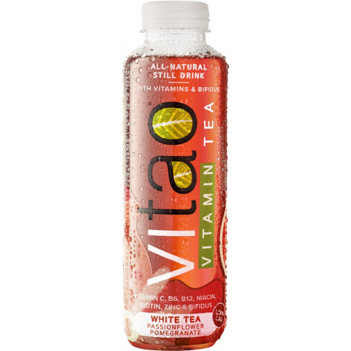 Vitao Pure Vitamin White Tea, bouteille de 50 cl, paquet de 6 pièces