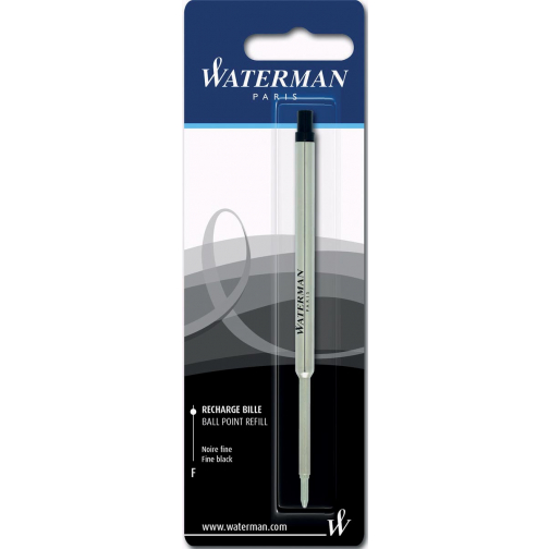 Waterman recharge pour stylo bille fine, noir, sous blister