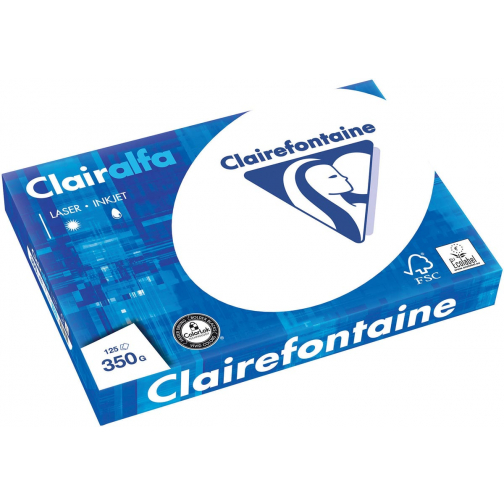 Clairefontaine Clairalfa papier de présentation ft A3, 350 g, paquet de 125 feuilles