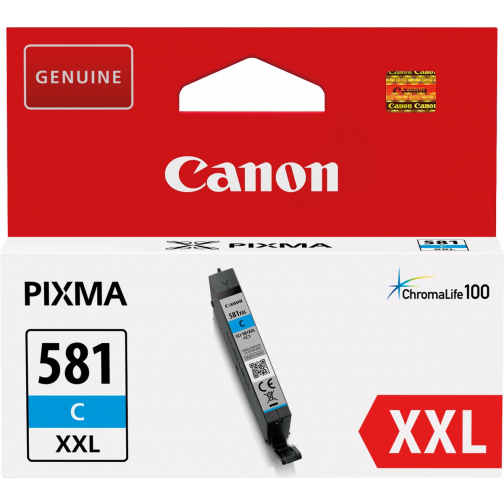 Canon cartouche d'encre CLI-581C XXL, 282 photos, OEM 1995C001, cyan
