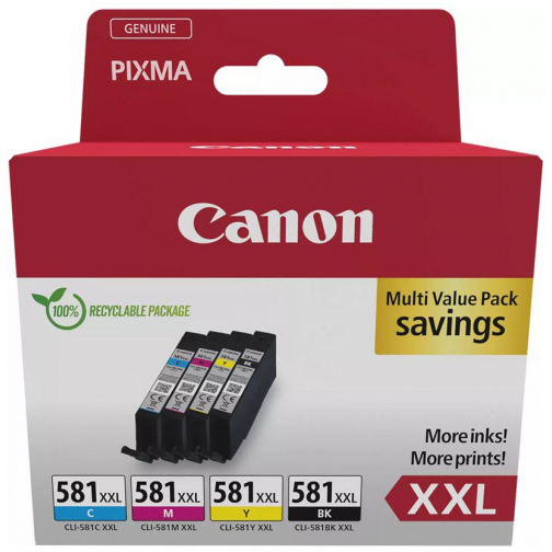 Canon cartouche d'encre CLI-581 XXL, 282 - 858 photos, OEM 1998C007, 4 couleurs