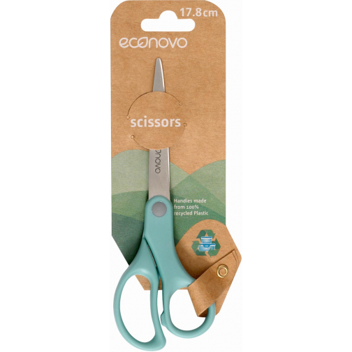Econovo ciseayx, 18 cm, bleu, sous blister