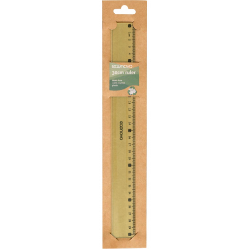 Econovo latte, en plastique recyclé, 30 cm, vert, blister de 1 pièce