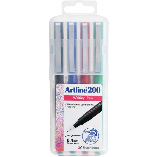 Artline 200 feutre, etui de 4 pièces, assorti