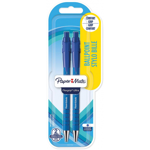 Paper Mate stylo bille Flexgrip Ultra RT, moyenne, bleu