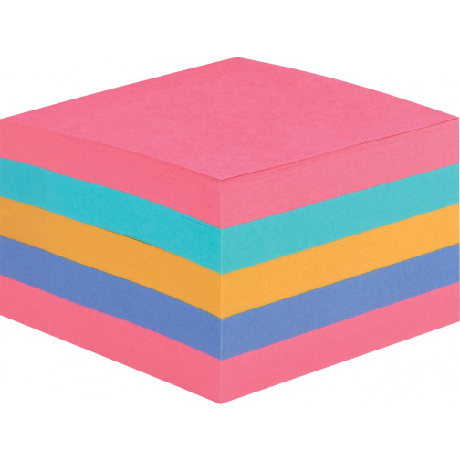 Post-it Super Sticky Notes cube, 440 feuilles, ft 76 x 76 mm, couleurs assorties arc-en-ciel