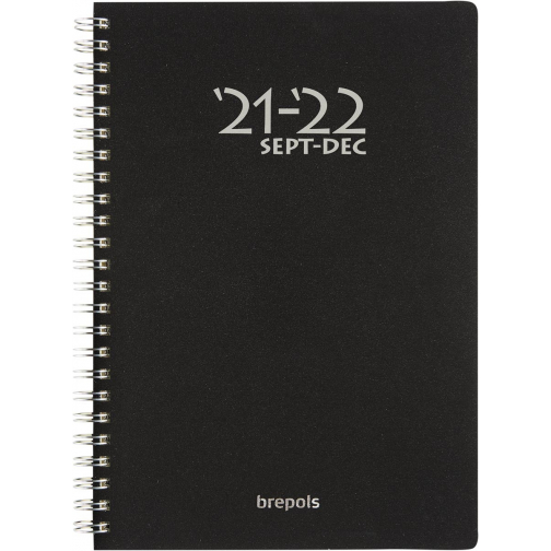 Brepols journal de classe Weekly Notes Polyprop, noir, 2025-2026