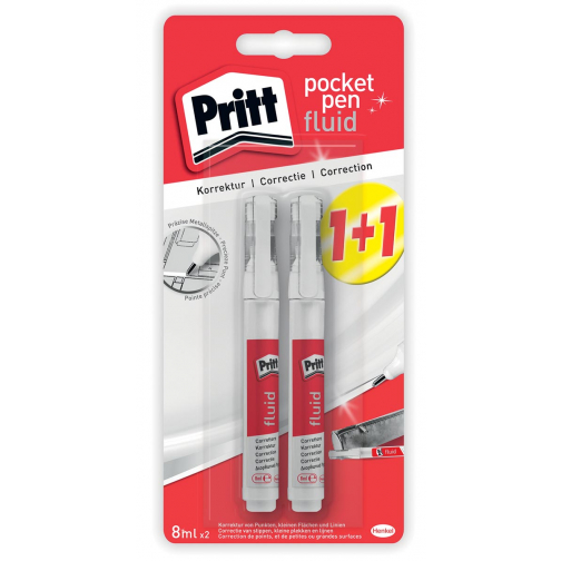 Pritt stylo correcteur Pocket Pen, blister 1 + 1 gratuit