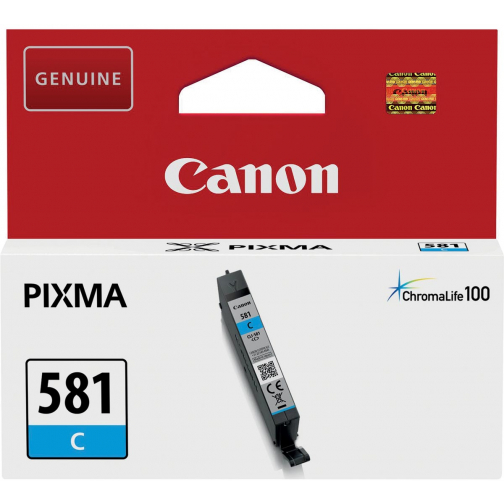 Canon cartouche d'encre CLI-581C, 250 photos, OEM 2103C001, cyan