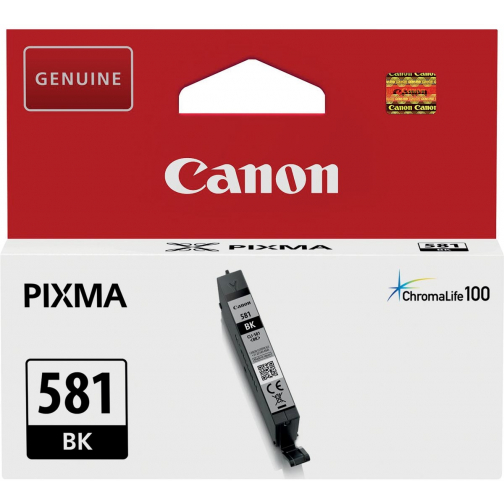 Canon cartouche d'encre CLI-581BK, 200 photos, OEM 2106C001, noir