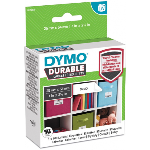 Dymo étiquettes durable LabelWriter ft 25 x 54 mm, 160 étiquettes