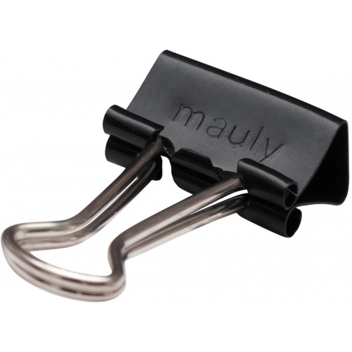 Maul clip foldback 13mm, blister de 12 pc noir