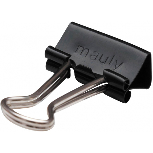 Maul clip foldback 15mm, blister de 12 pc noir