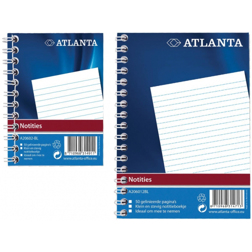 Atlanta by Jalema carnet de notes ft A6, blue