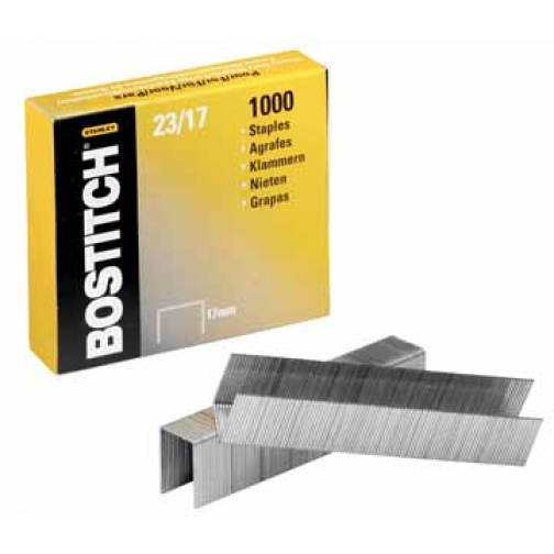 Bostitch agrafes 23-17-1M, 17 mm, pour 00540, HD-23L17, HD-12F