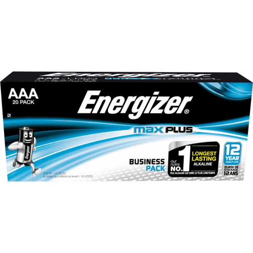 Energizer piles Max Plus, AAA, paquet de 20 pièces