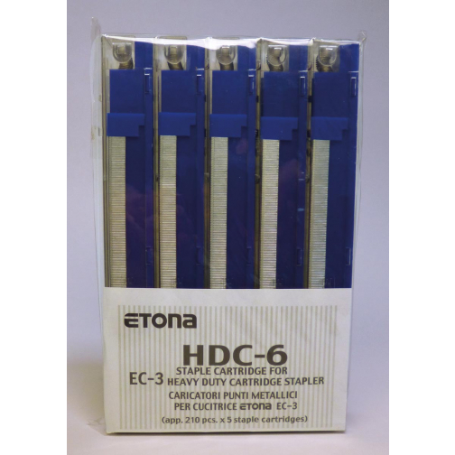 Etona cassette pour agrafeuse EC-3, capacité 1 - 25 feuilles, paquet de 5 pièces
