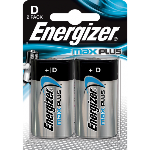 Energizer piles Max Plus D, blister de 2 pièces