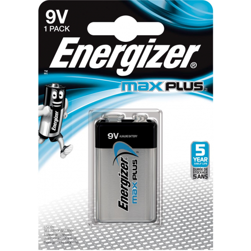 Energizer pile Max Plus 9V, en blister