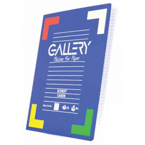 Gallery cahier 72 pages, quadrillé 5 mm