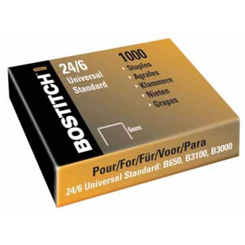 Bostitch agrafes 24-6-5MGAL, 6 mm, cuivrées, pour B440F, B660, B650, B3100, B202, B2500, B3000, B440LR...