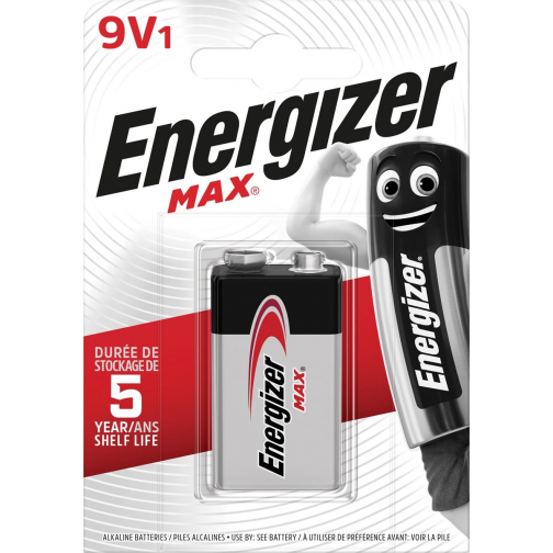 Energizer pile Max 9V, sous blister