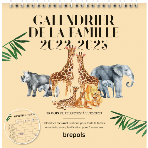 Brepols calendrier, 12 mois, français, 2026