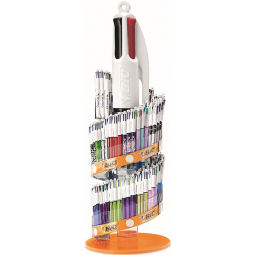 BIC Colours Family stylo bille 4 couleurs, couleurs assorties, display de 204 pièces