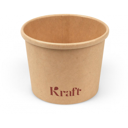 Conpax gobelets à soupe, 350 ml, carton, kraft, paquet de 25 pièces