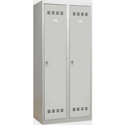 Vestiaire industrie salissante, 2 portes, ft 180 x 80 cm, gris