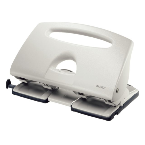 Perforator Leitz metaal 4 gaats 40 vel grijs