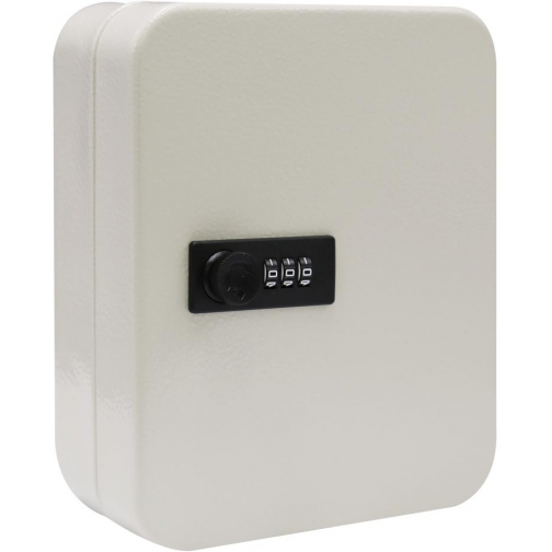 Armoire à clés avec serrure à combinaison, pour 30 clés, blanc