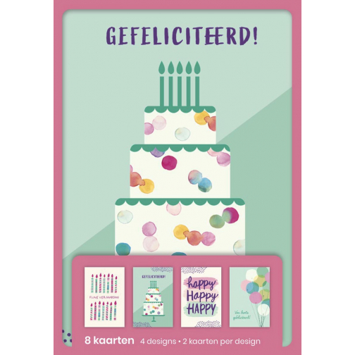 Hallmark cartes de souhaits, félicitations (NL), blister de 8 pièces