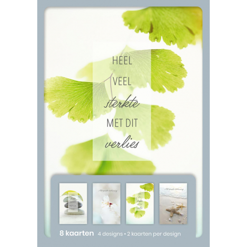 Hallmark cartes de souhaits, beaucoup de courage dans cette épreuve (NL), blister de 8 pièces