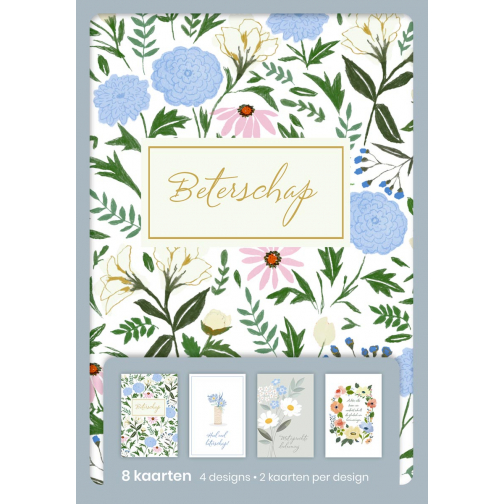 Hallmark cartes de souhaits, prompt rétablissement (NL), blister de 8 pièces