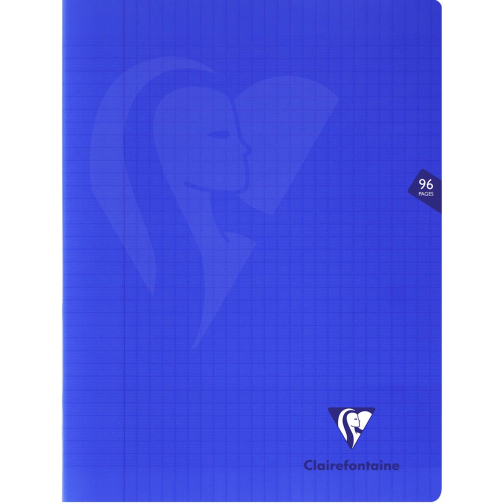 Clairefontaine cahier Mimesys pour ft A4+, 96 pages, couverture en PP, séyès, bleu marine