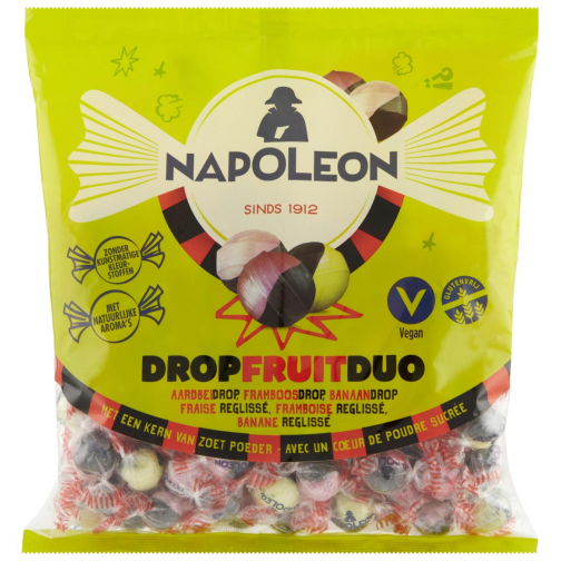 Napoleon bonbons duo réglisse et fruit, sachet de 825 gram