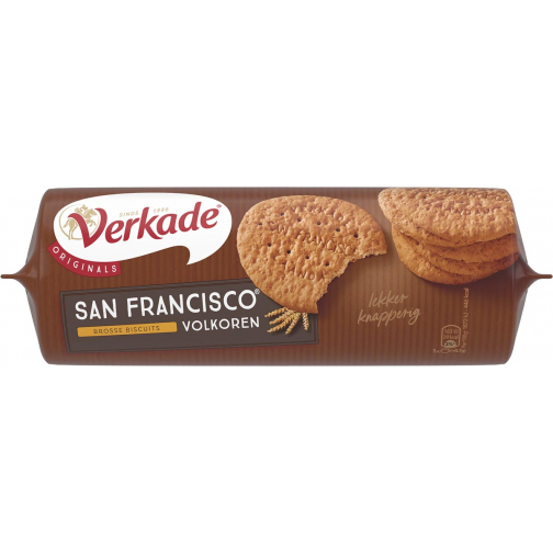 Verkade San Francisco biscuits blé complet, paquet de 250 gram